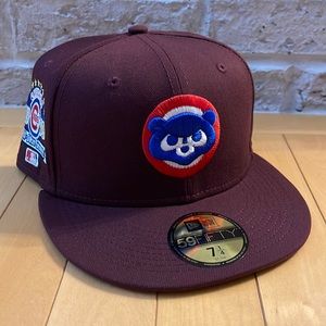 NEW ERA 59FIFTY CHICAGO CUBS FITTED HAT SIZE 7 1/4 GREY UV 1990 ASG SIDE PATCH